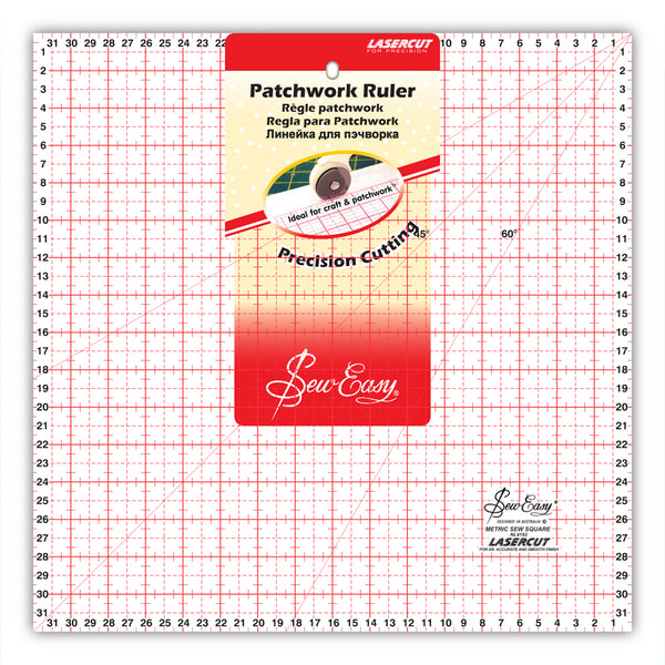 Patchwork Ruler Square: 32cm x 32cm