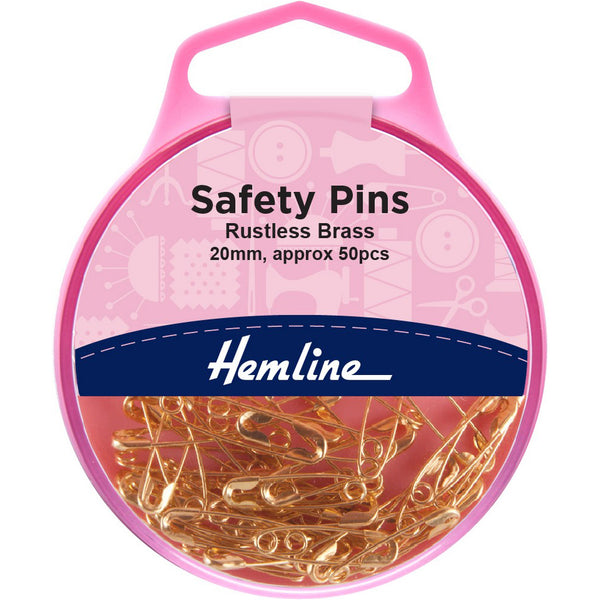 Safety Pins 20mm / 3/4″ Rustless Brass 50 pcs