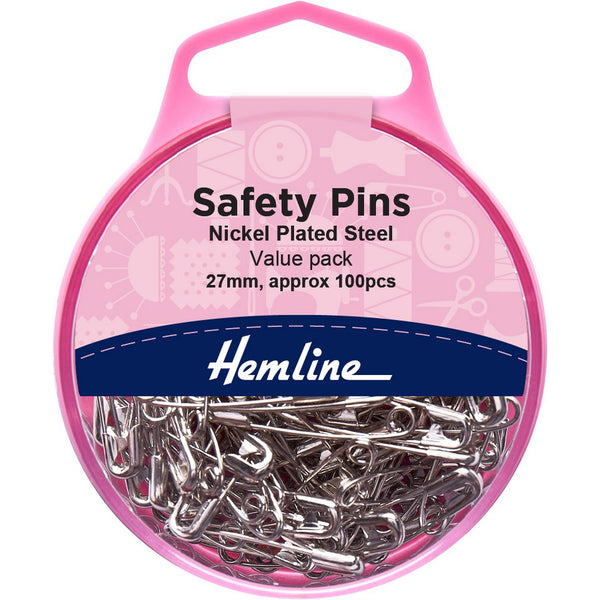 Safety Pins VALUE PACK 27mm / 1″ Nickel Plated Steel 100 pcs