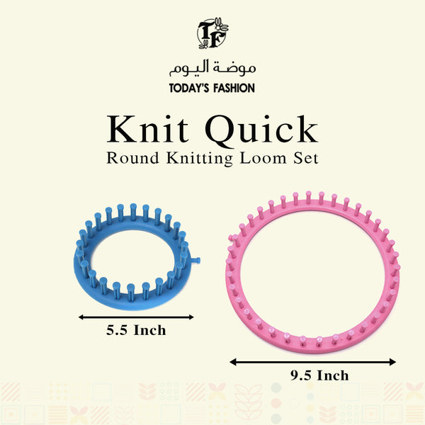 2-Size Round Knitting Looms Set