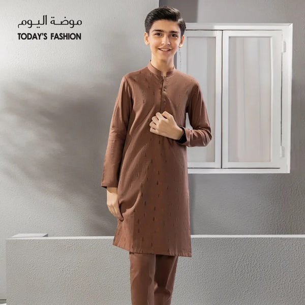 J. Junaid Jamshed BROWN KURTA PAJAMA| JCKP-A-QR-38676/S23/JJ8663-SF